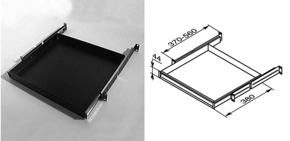 Tiroir rackable 1U pour rack 19 pouces ou étagère 1U