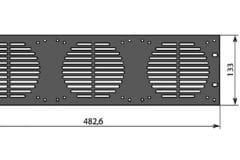 Panneau rack 3 ventilateurs