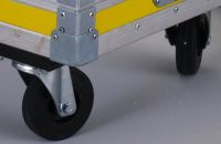 Roulettes pivotantes silencieuses pour flightcase Roulettes pivotantes silencieuses pour flightcase