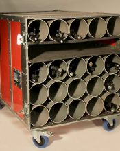 Flightcase pieds de micro - tubes rangement + espace pour tubes / sous perche divers Flightcase pieds de micro - tubes rangement + espace pour tubes / sous perche divers