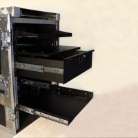 Étagère flight case avec tiroirs coulissants Étagère flight case avec tiroirs coulissants